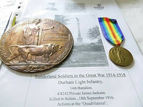 Victory medal plaque durham - plaque,