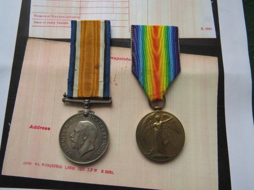 Ww1 victory war medal pair - ww1,